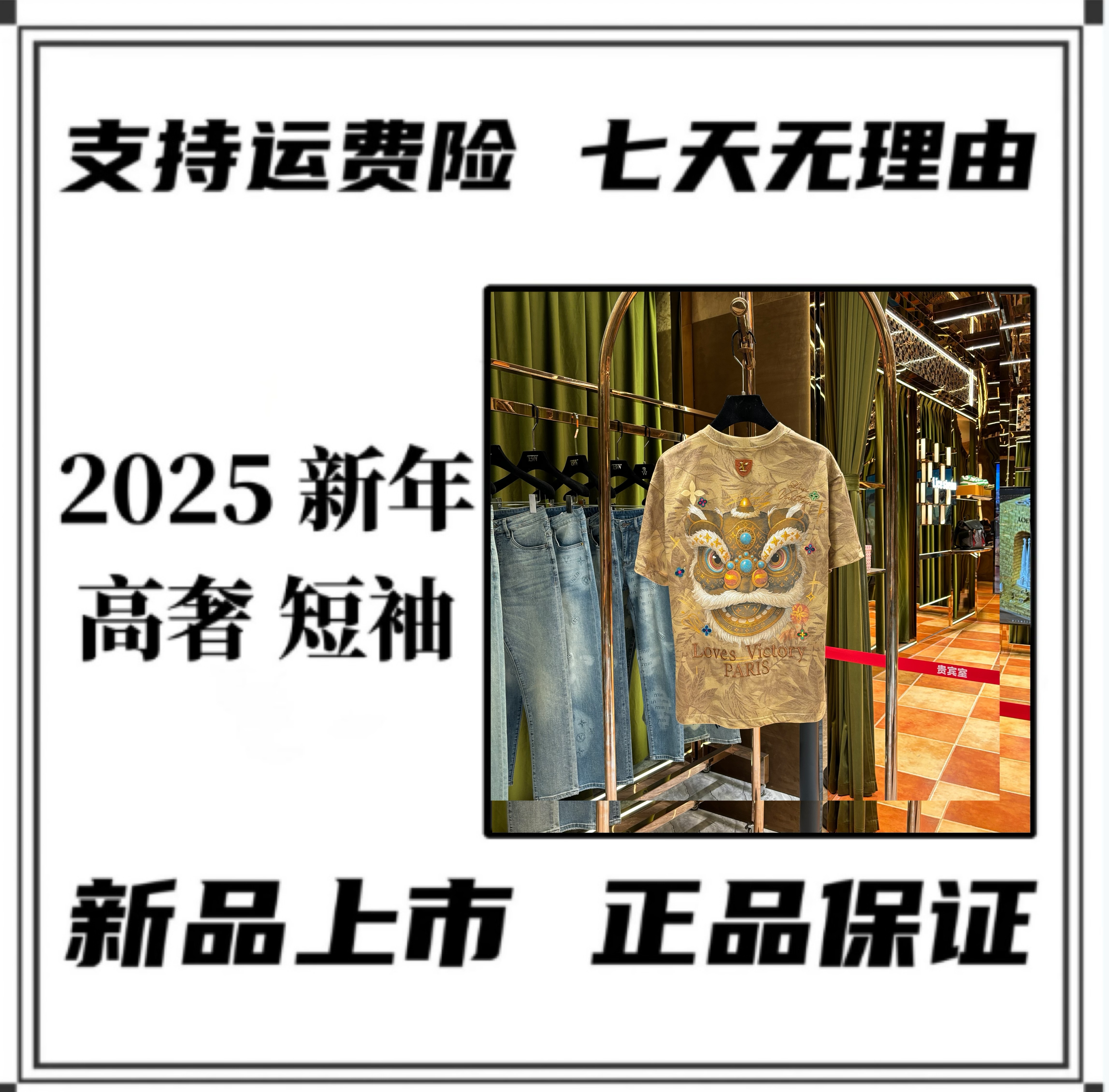 TD【琦琦专属】100%纯棉短袖老钱风极简至尊刺绣工艺短袖 25601