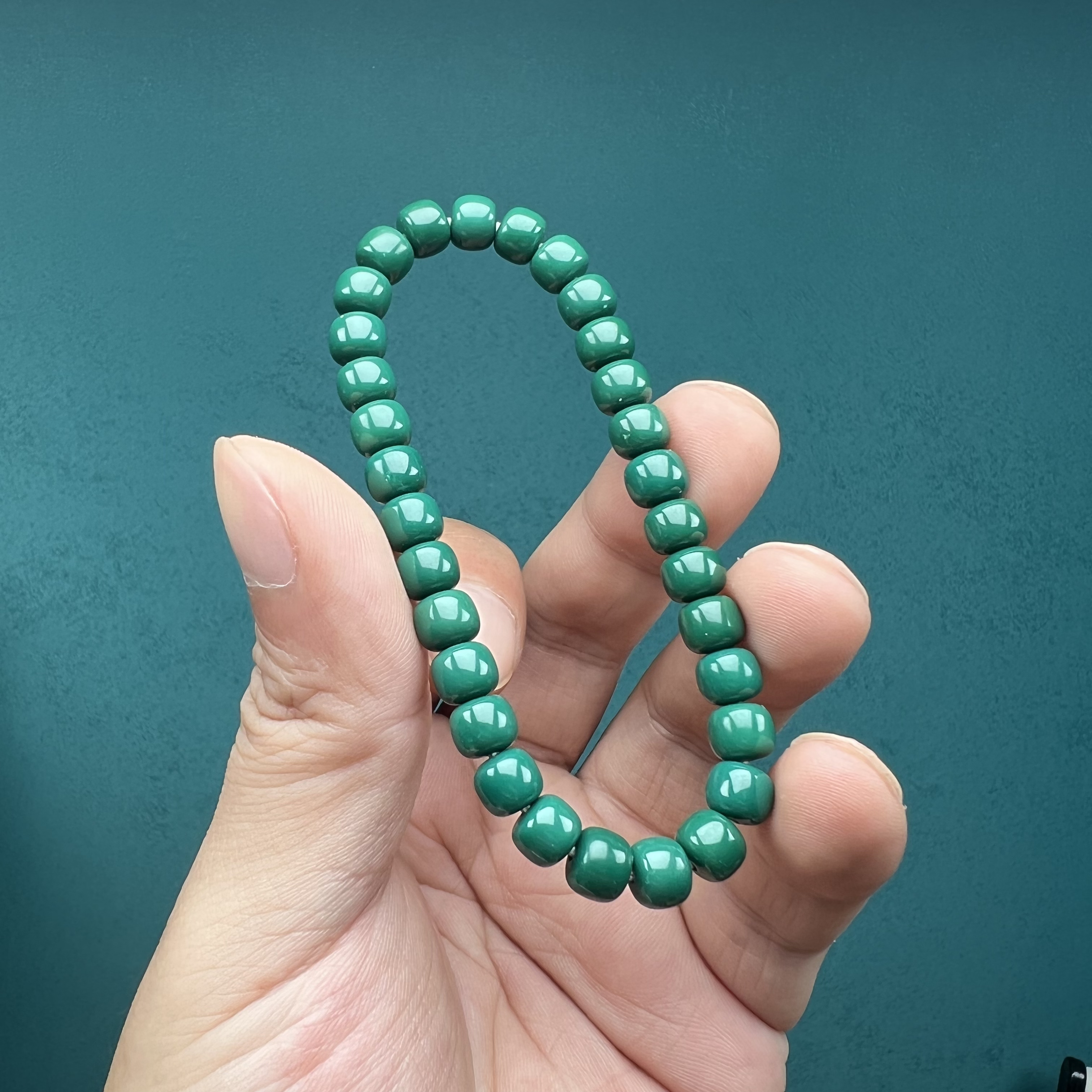 绿松石深色系老型手串