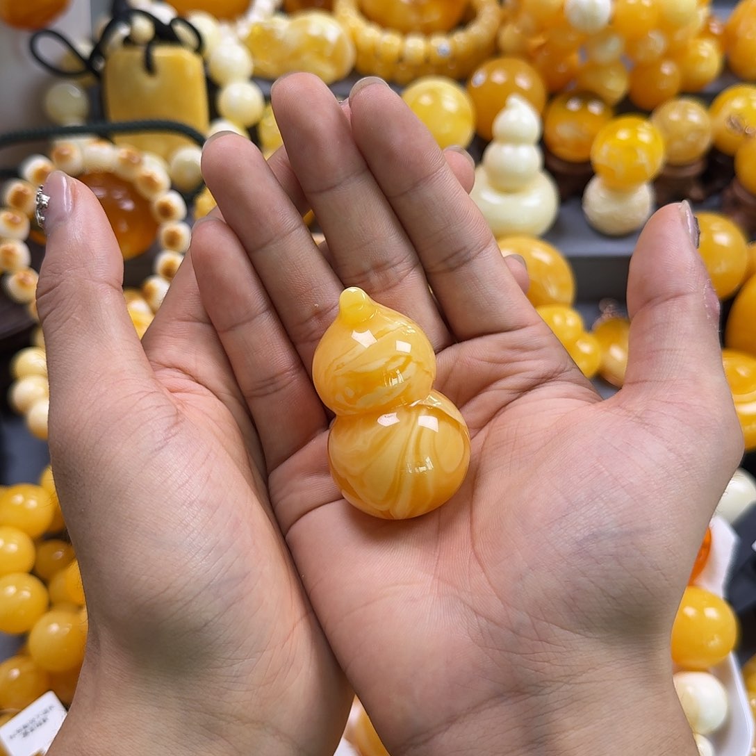 琥珀珠宝奇石未镶嵌葫芦