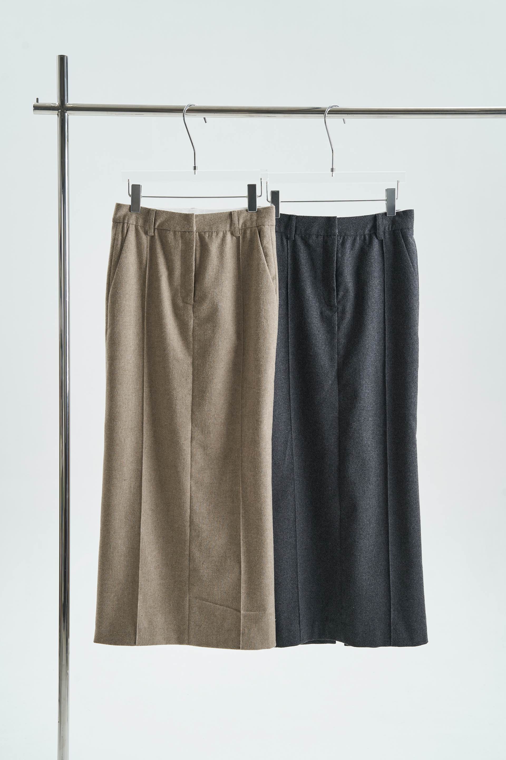 HTT小众设计感原创新款百搭收腰显瘦纯色半身裙5329293