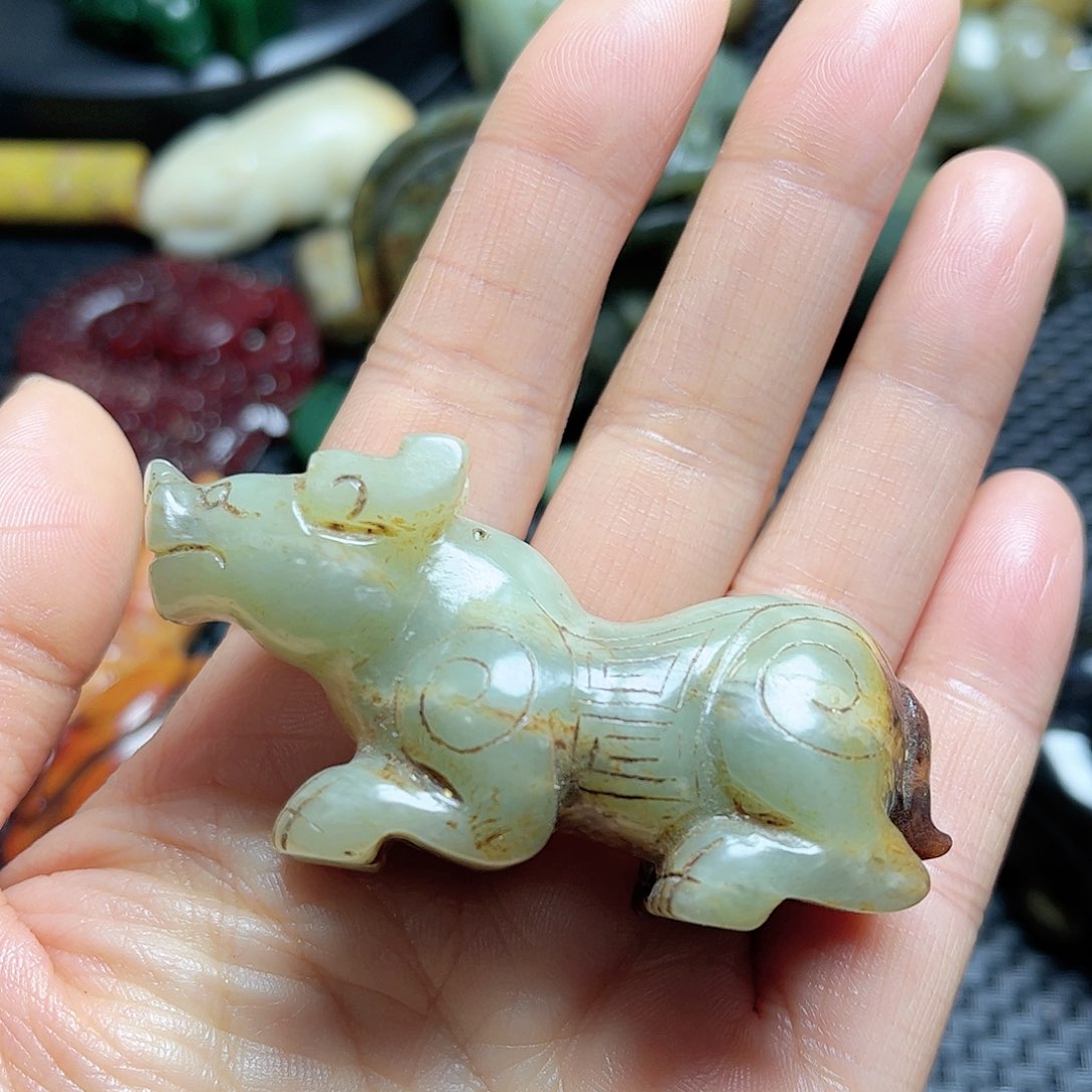 白玉菩提吊坠摆件