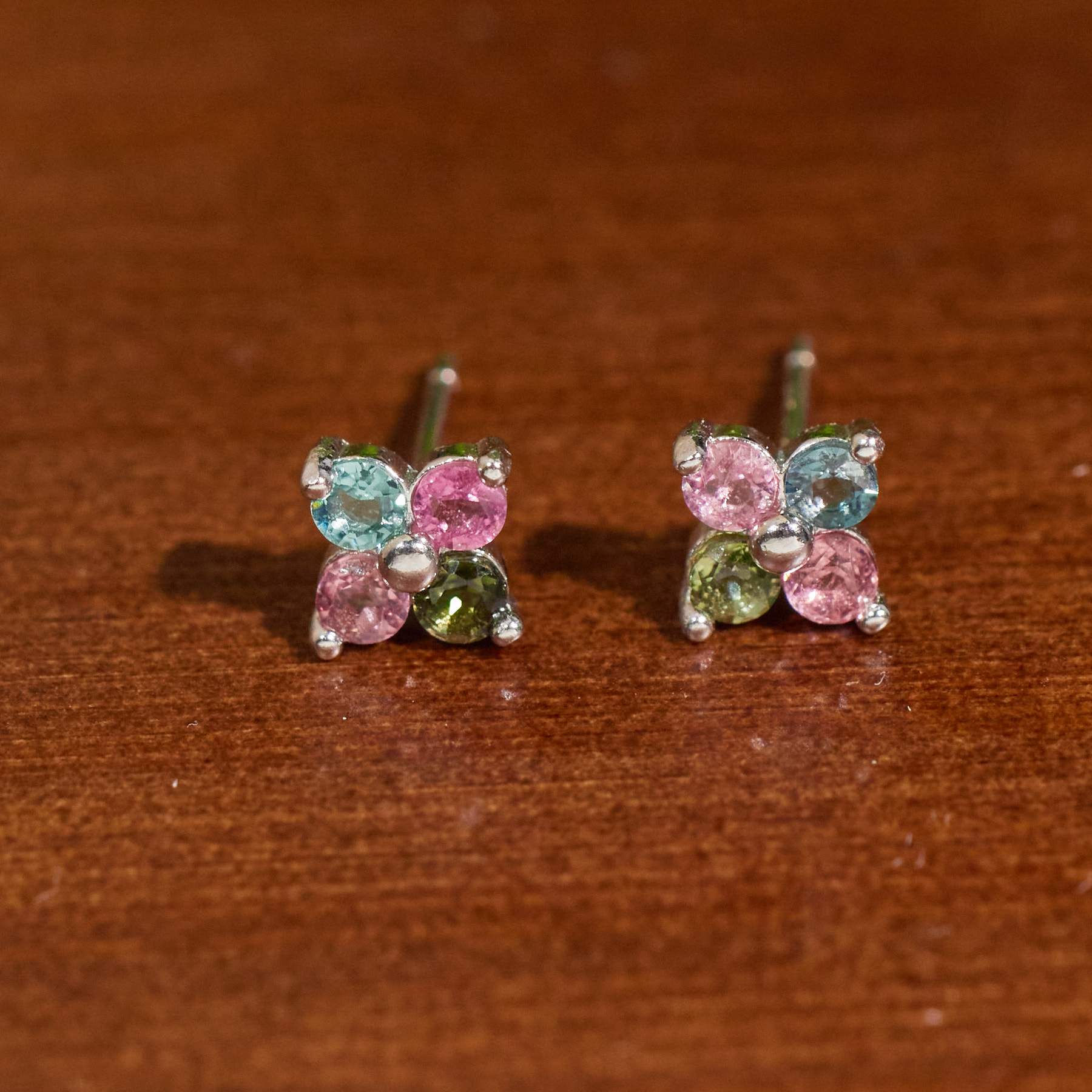 【玉峰珠宝丨安娜严选】碧玺耳饰S925银【N7354】多样性发一