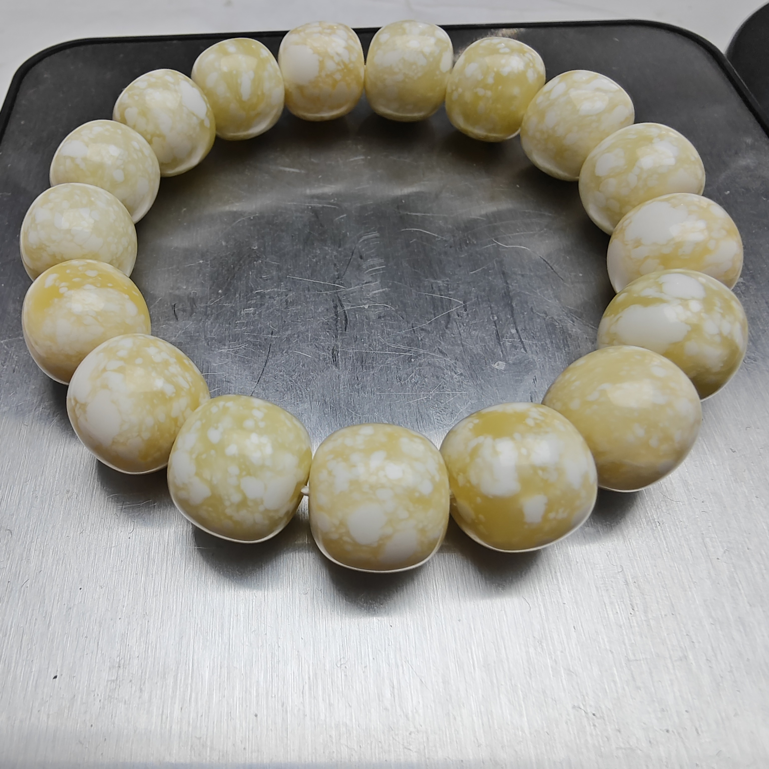 275号-尺寸1.4老型手串-千层雪白色妖花-送带标单株