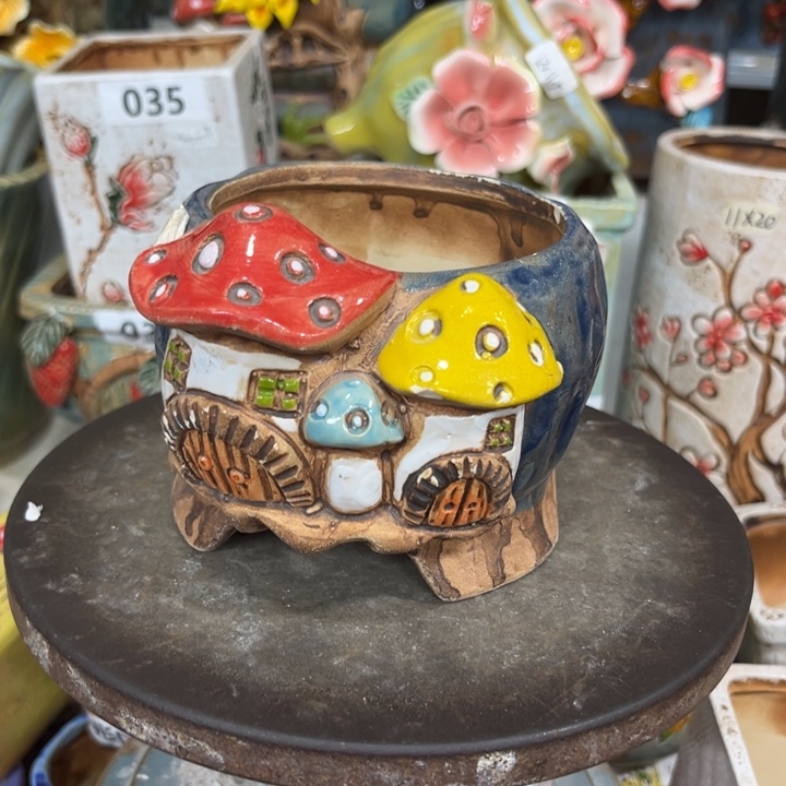 紫砂花盆粗陶材质多肉花盆