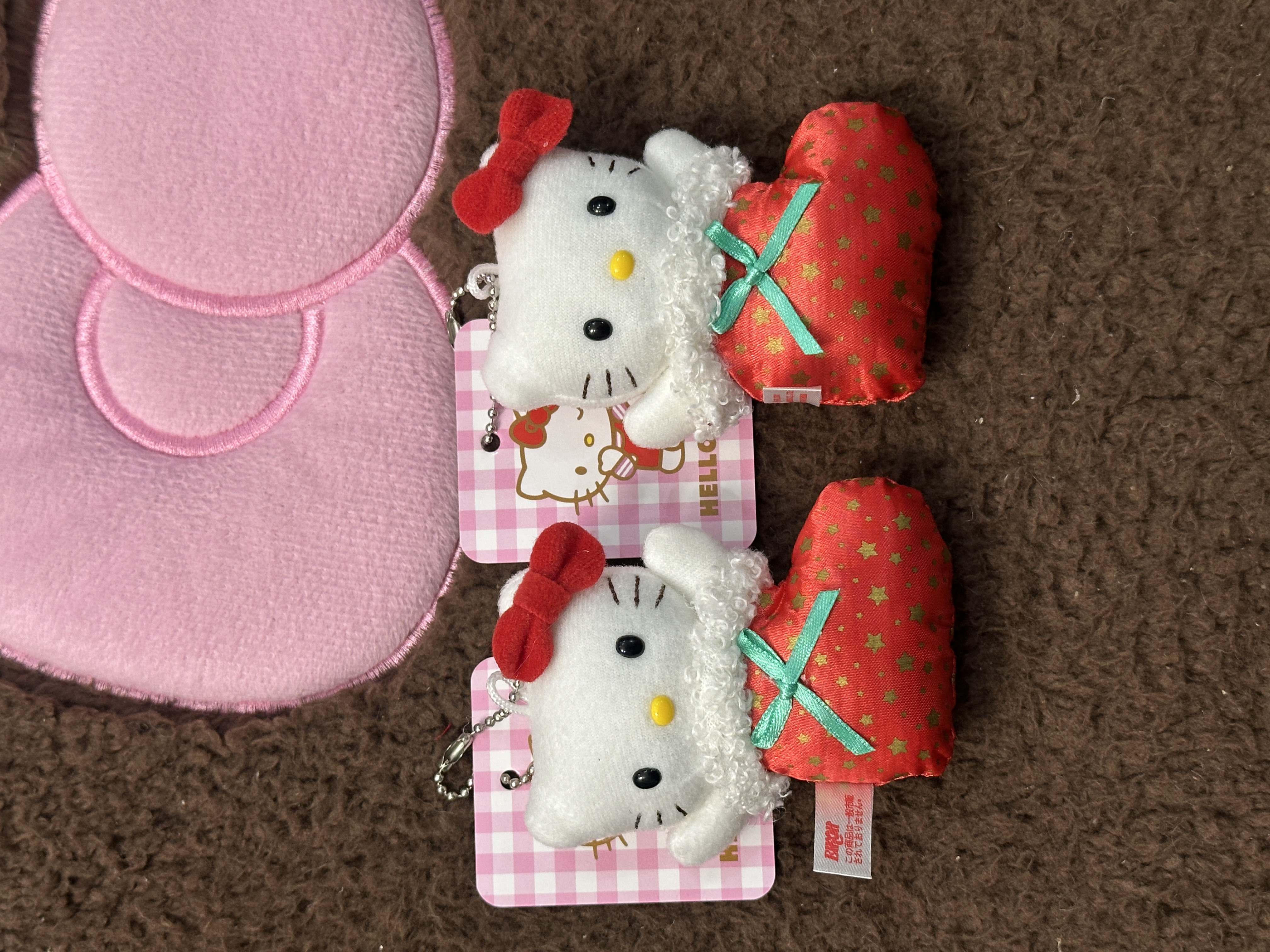 圣诞袜helloKitty包包挂件毛绒挂饰kitty挂件