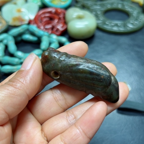 吊坠白玉菩提把件