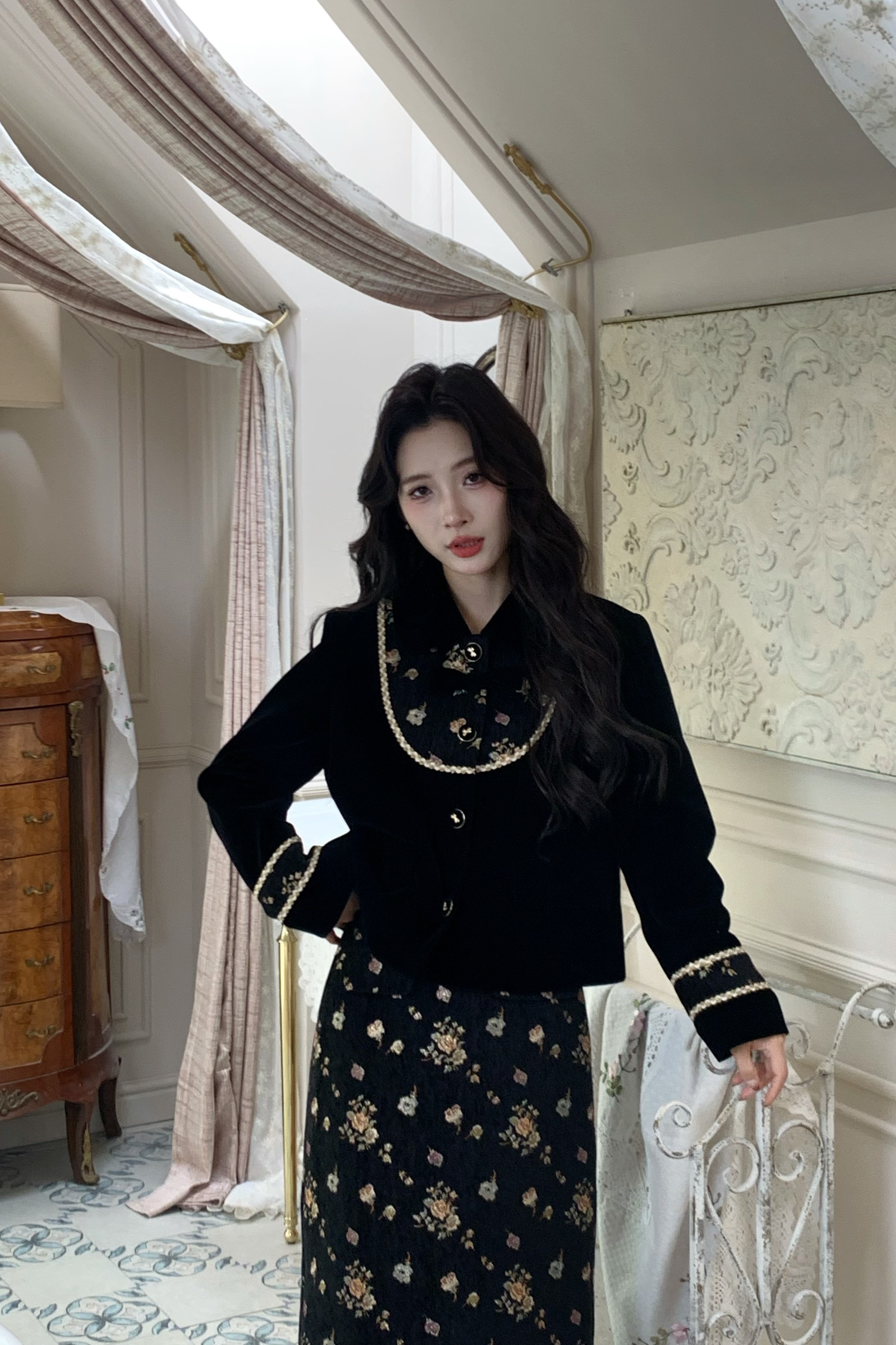 【夜樱织梦套装】品质女装洋气出行时尚休闲财阀千金小众老钱风