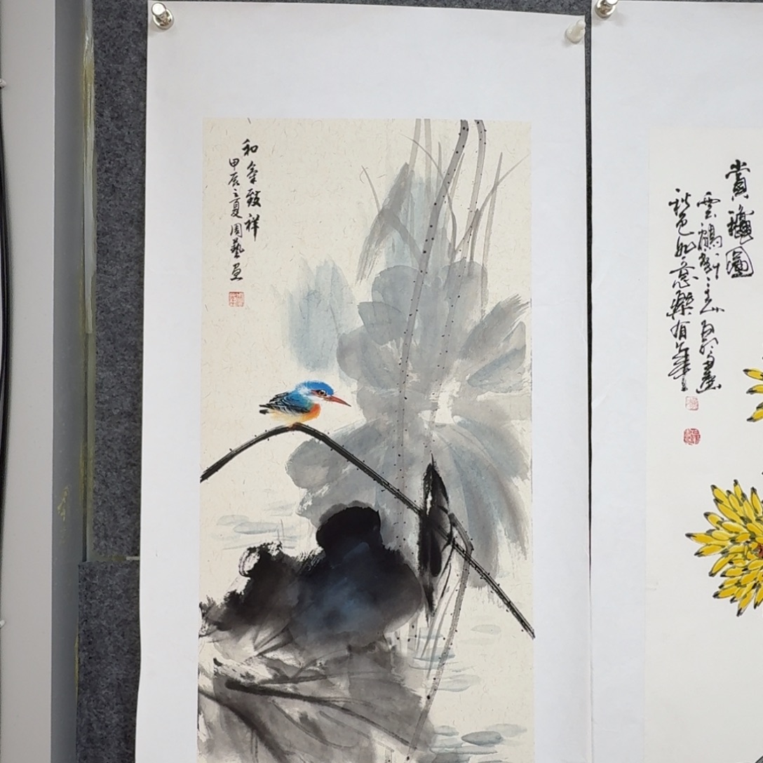 国画周艺老师四尺三开68*40