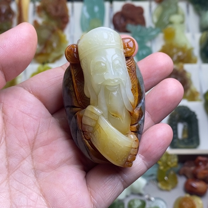 未镶嵌蛇纹石玉吊坠(不含链)y*