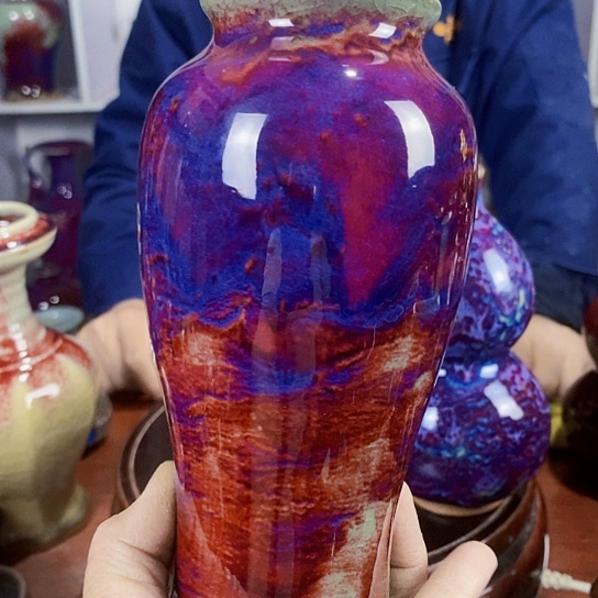 摆件尚峰钧窑作品广口瓶