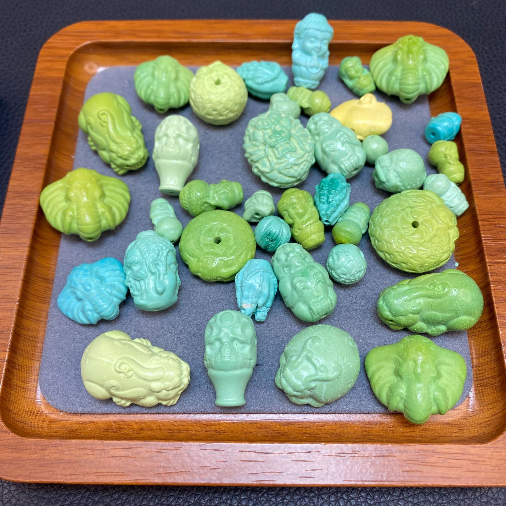 【原矿绿小松】天然绿原矿松石时尚配件