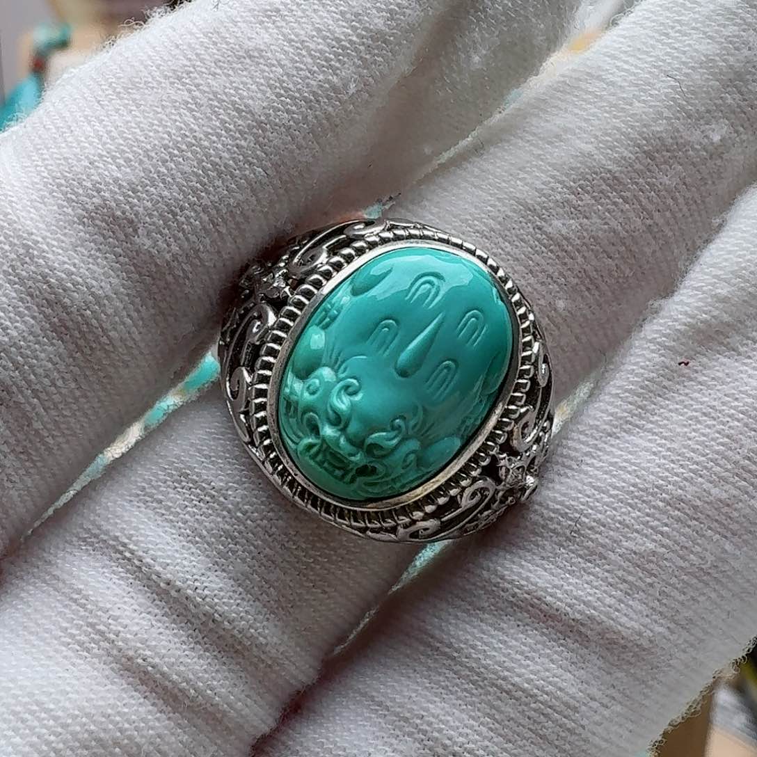 绿松石配饰银S925镶嵌