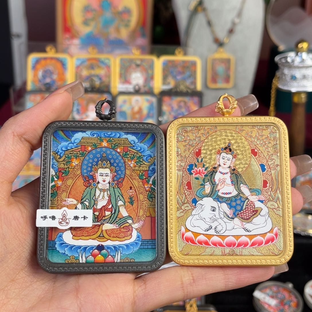 装裱画爱***睛小鱼热贡手绘艺术