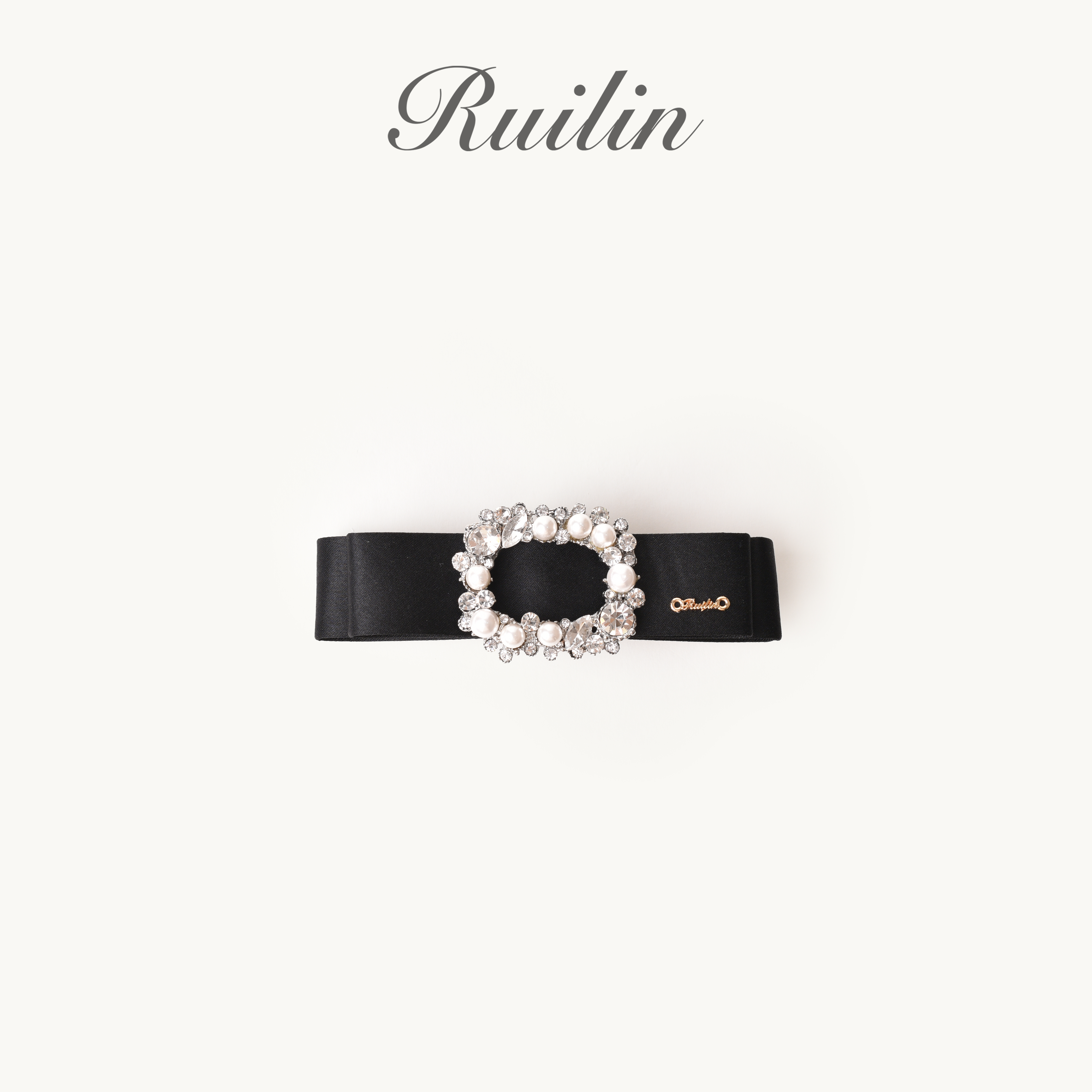 RUILIN【054】【钻珠蝴蝶结】发夹点钻珍珠蝴蝶结轻奢百搭镶钻