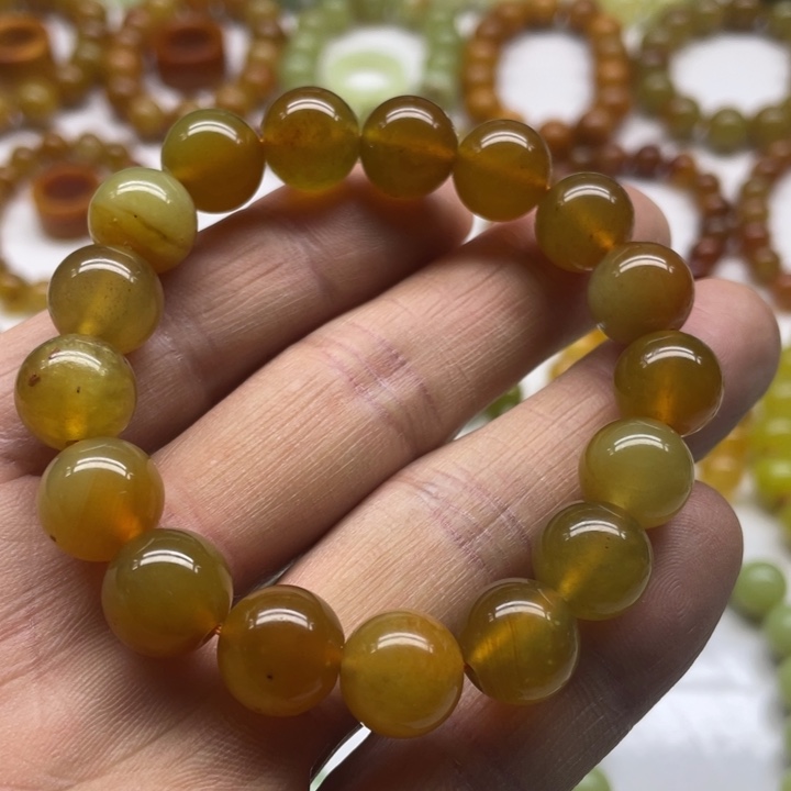 蛇纹石玉手串12未镶嵌