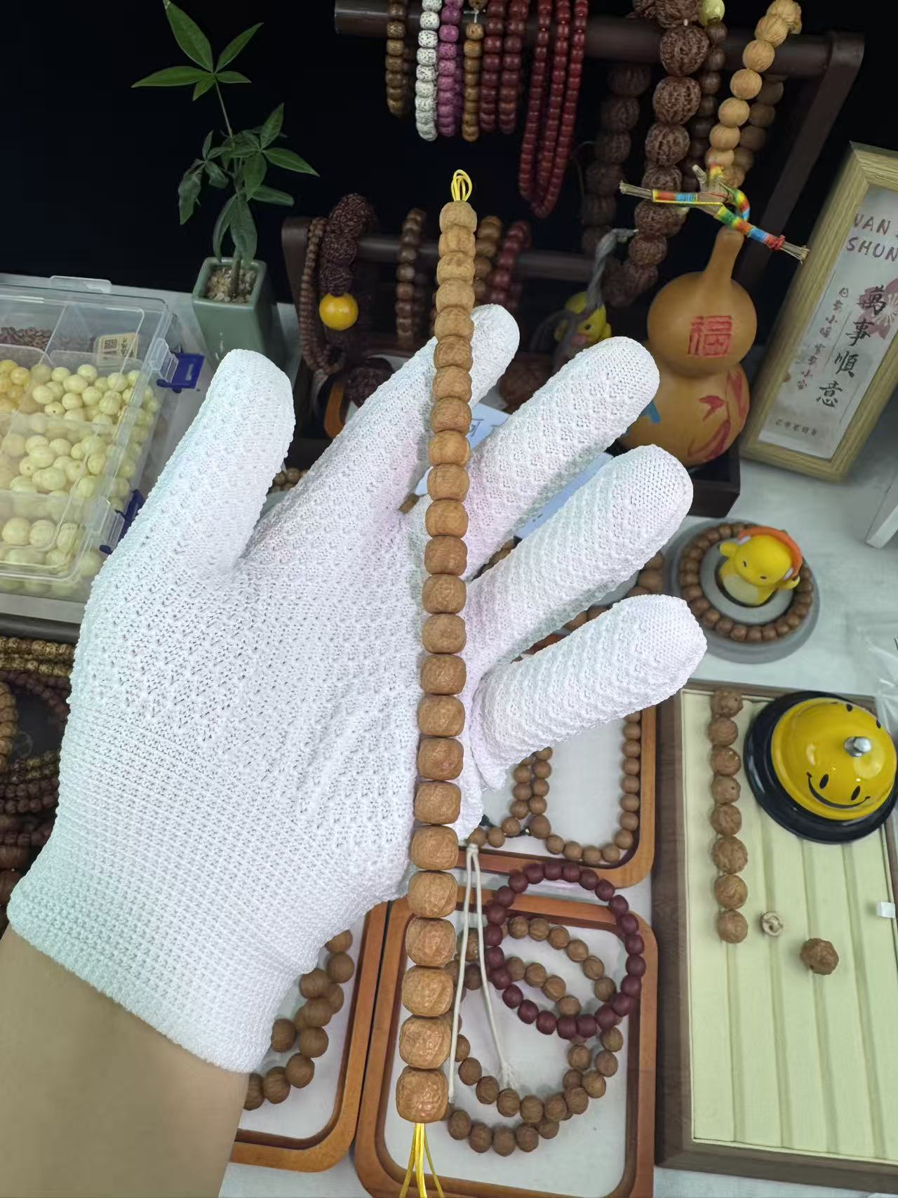 【微微瑕灵蛇】灵蛇微微瑕雕刻款猴头手串