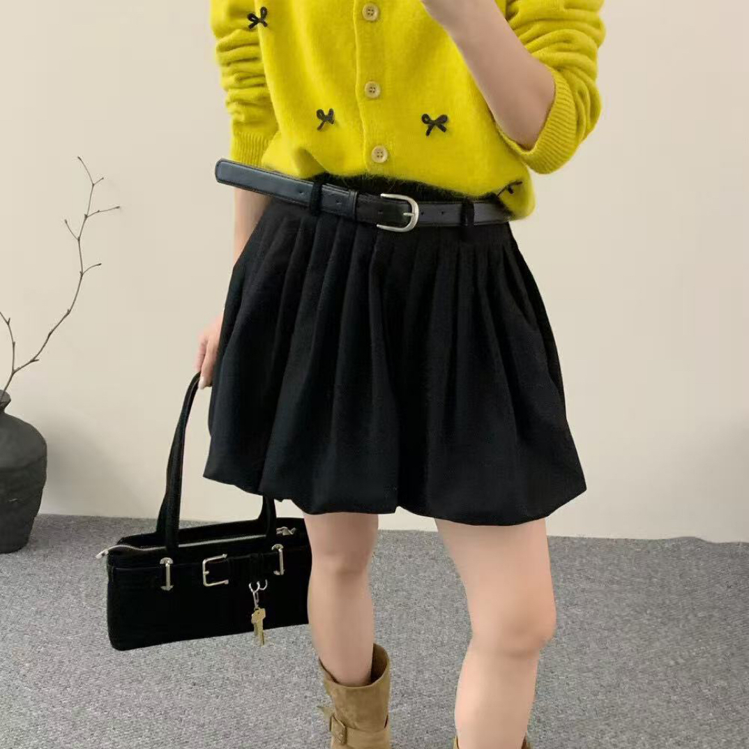 susan@dw6282 韩系高腰显瘦花苞A字短裙 12-9