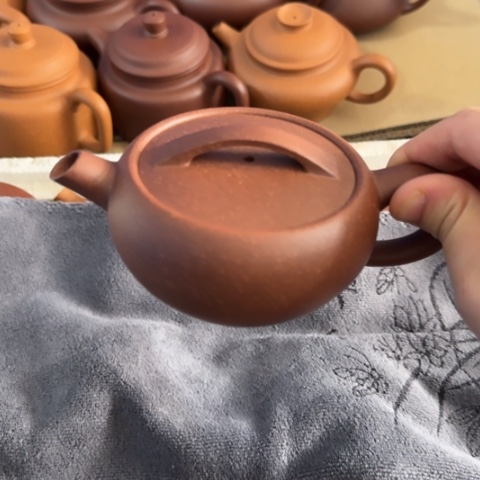紫砂茶壶深井紫泥180cc