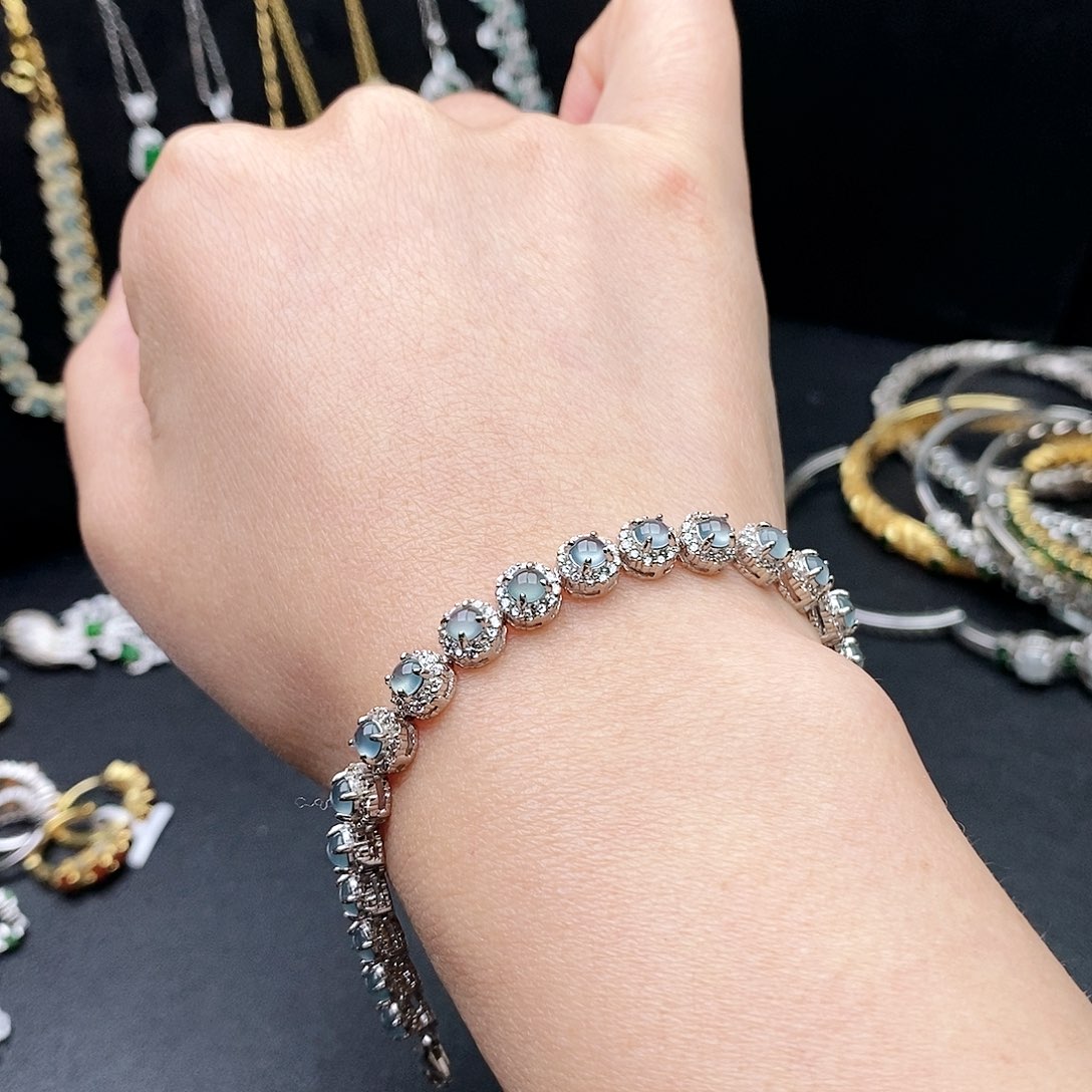 翡翠银S925镶嵌戒指