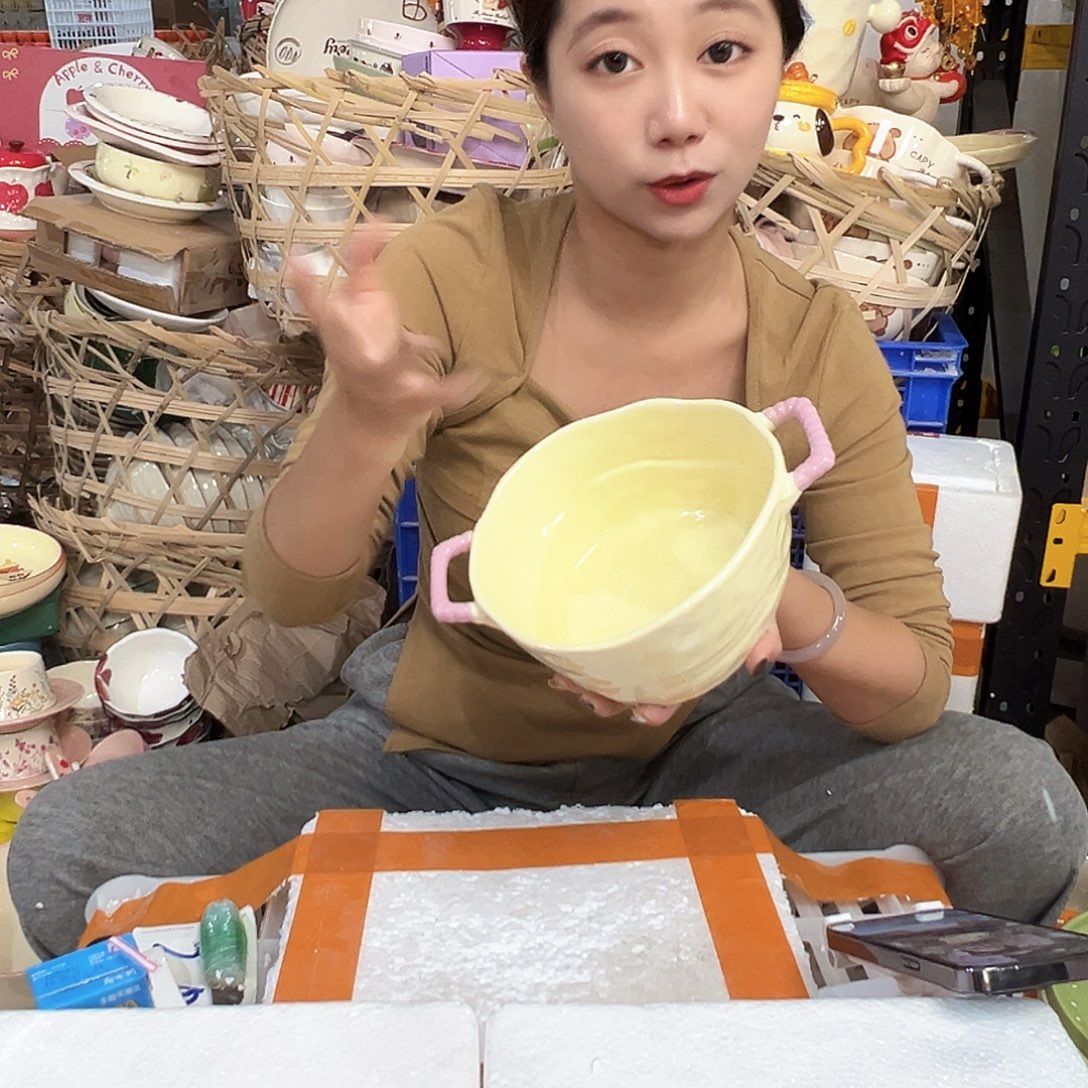 摆件潮州陶瓷餐具微瑕7寸