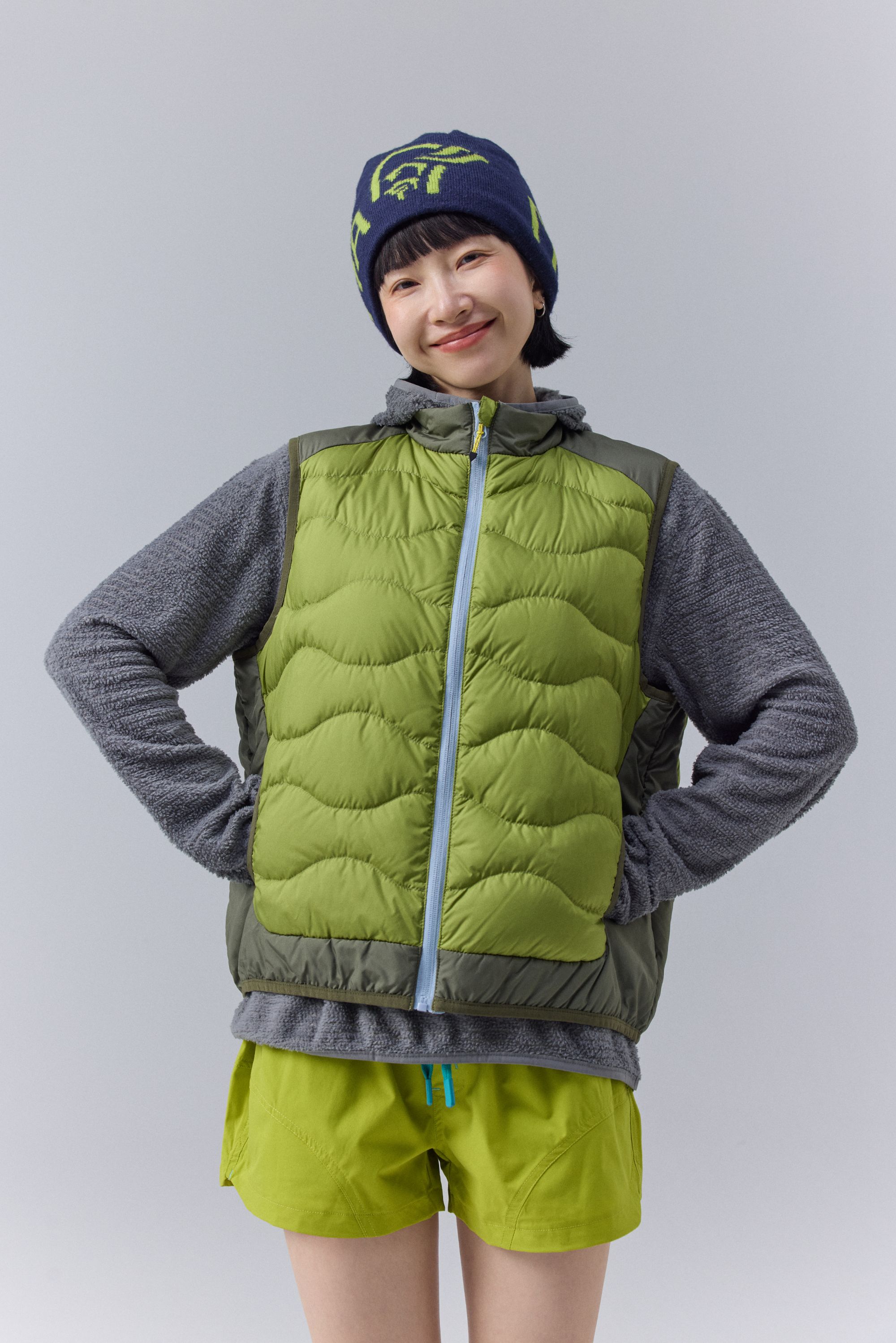 PTSJ-白鸭绒山系情侣轻薄羽绒背心潮牌休闲拼色夹克轻量马甲男女