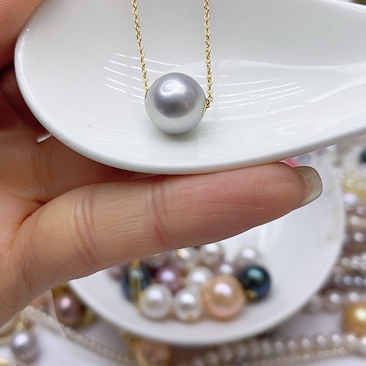 淡水珍珠颈饰银S925镶嵌