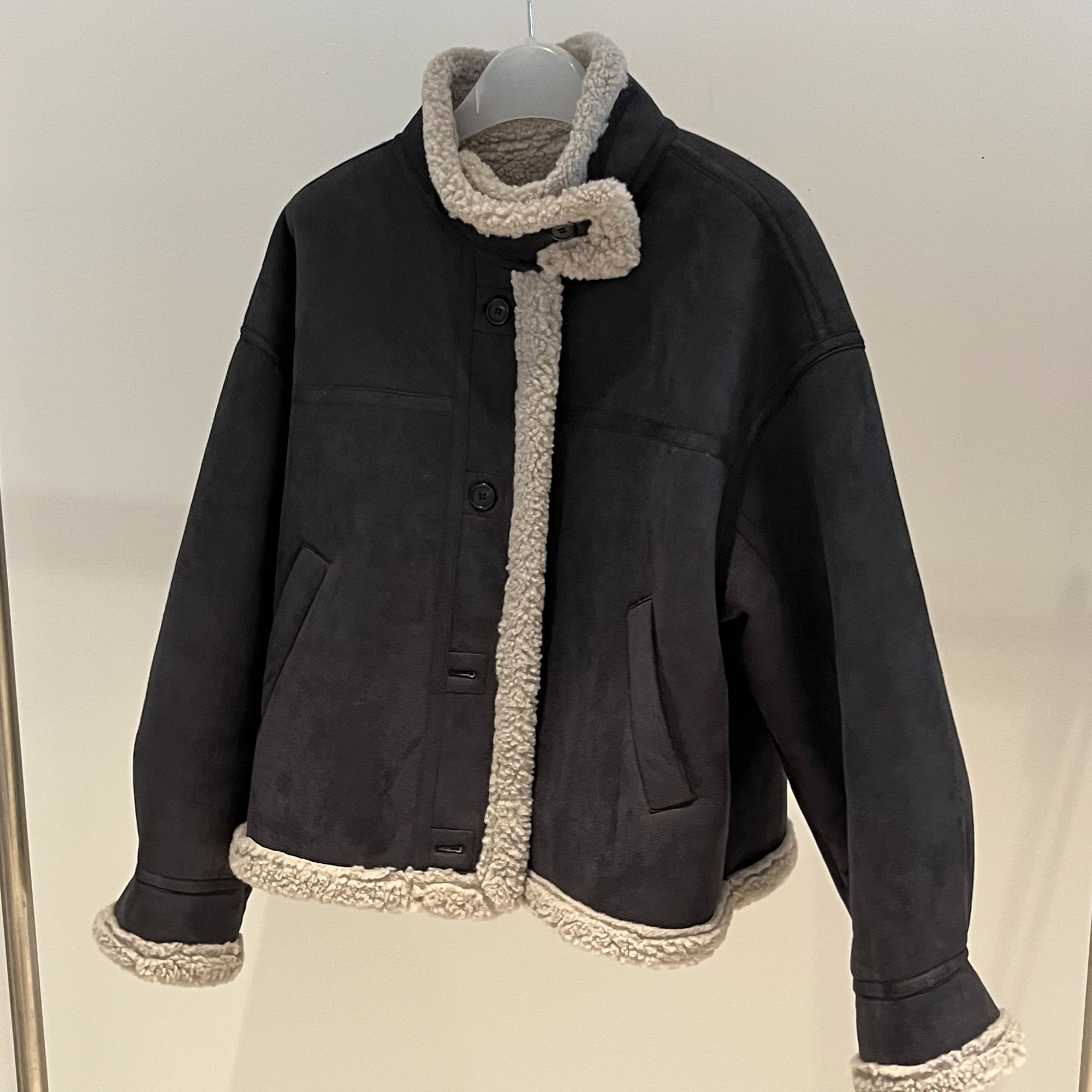 加绒翻领保暖冬季立领外套