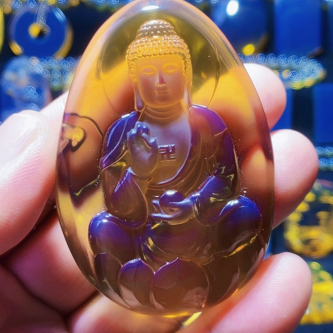 【闪购商品】蓝珀颈饰未镶嵌蓝珀雕刻件