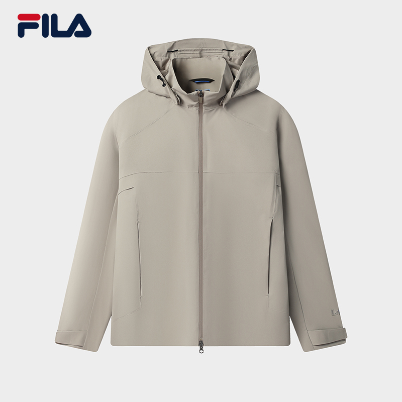 Fila/斐乐男士秋冬保暖防风简约商务通勤梭织连帽外套F11M542711F
