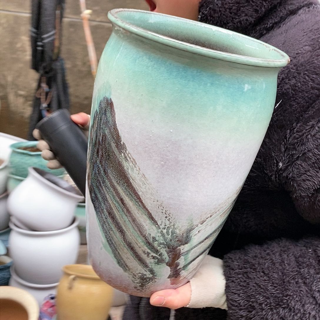 紫砂花盆瑕疵口20高31瑕疵