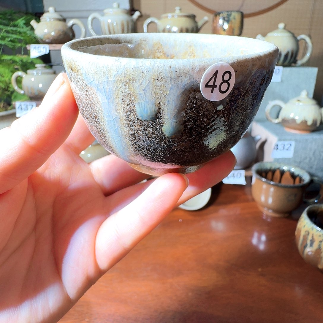 建水紫陶白泥柴烧杯