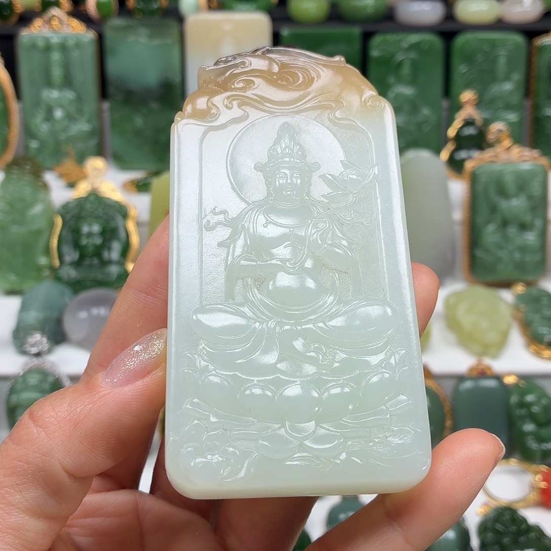 和田玉未镶嵌颈饰精品且末糖白