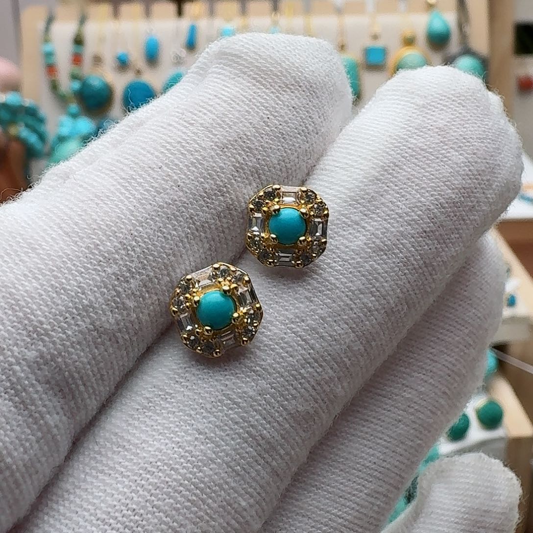 绿松石珠宝奇石银S925镶嵌