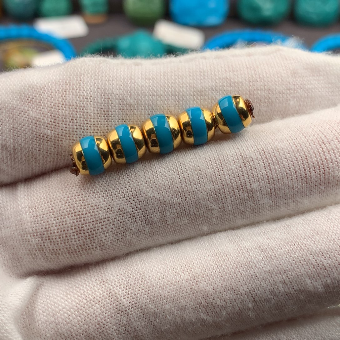 绿松石18K金镶嵌绿松石