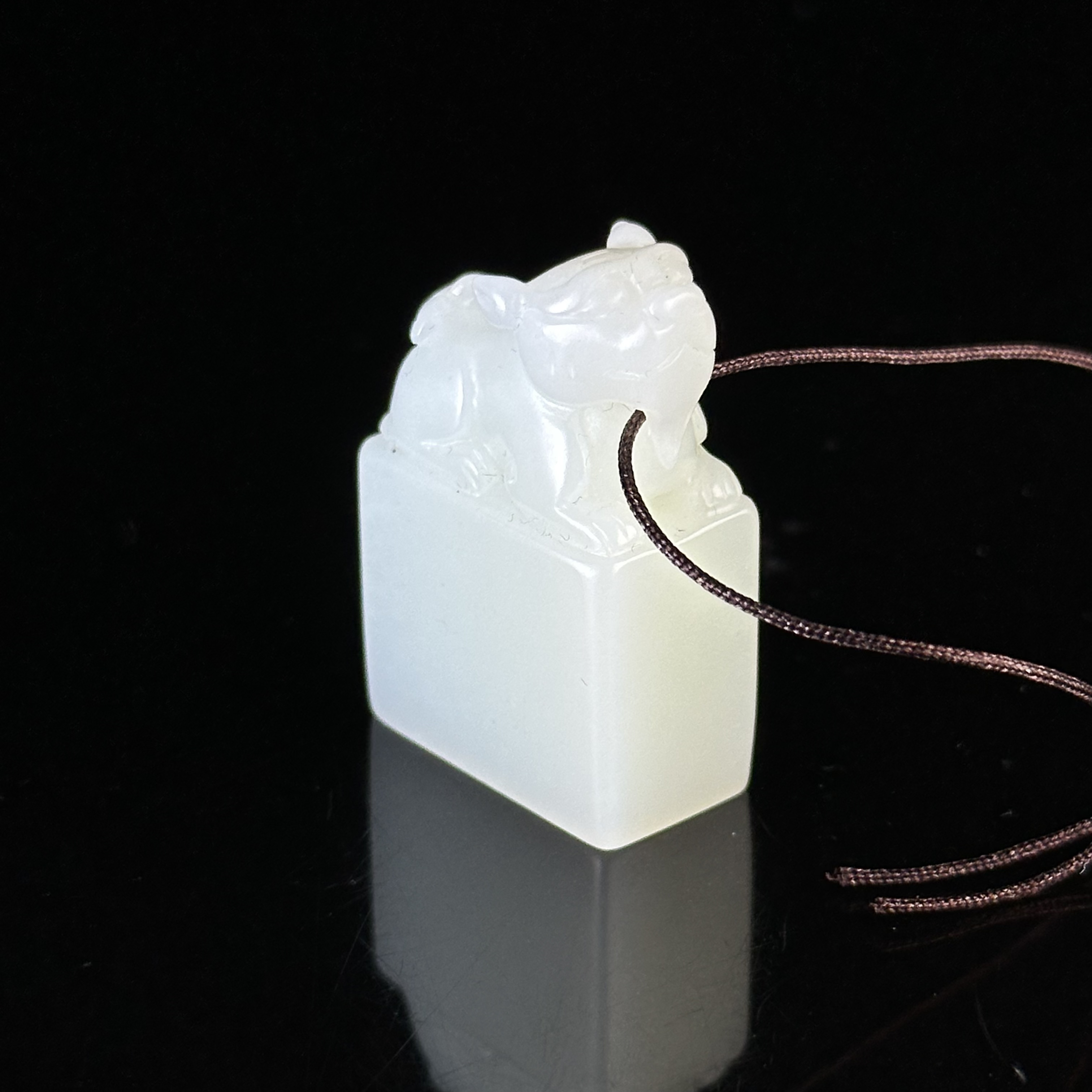 清和田玉瑞兽纹印胚 ZR140115004*【上海兰馨】