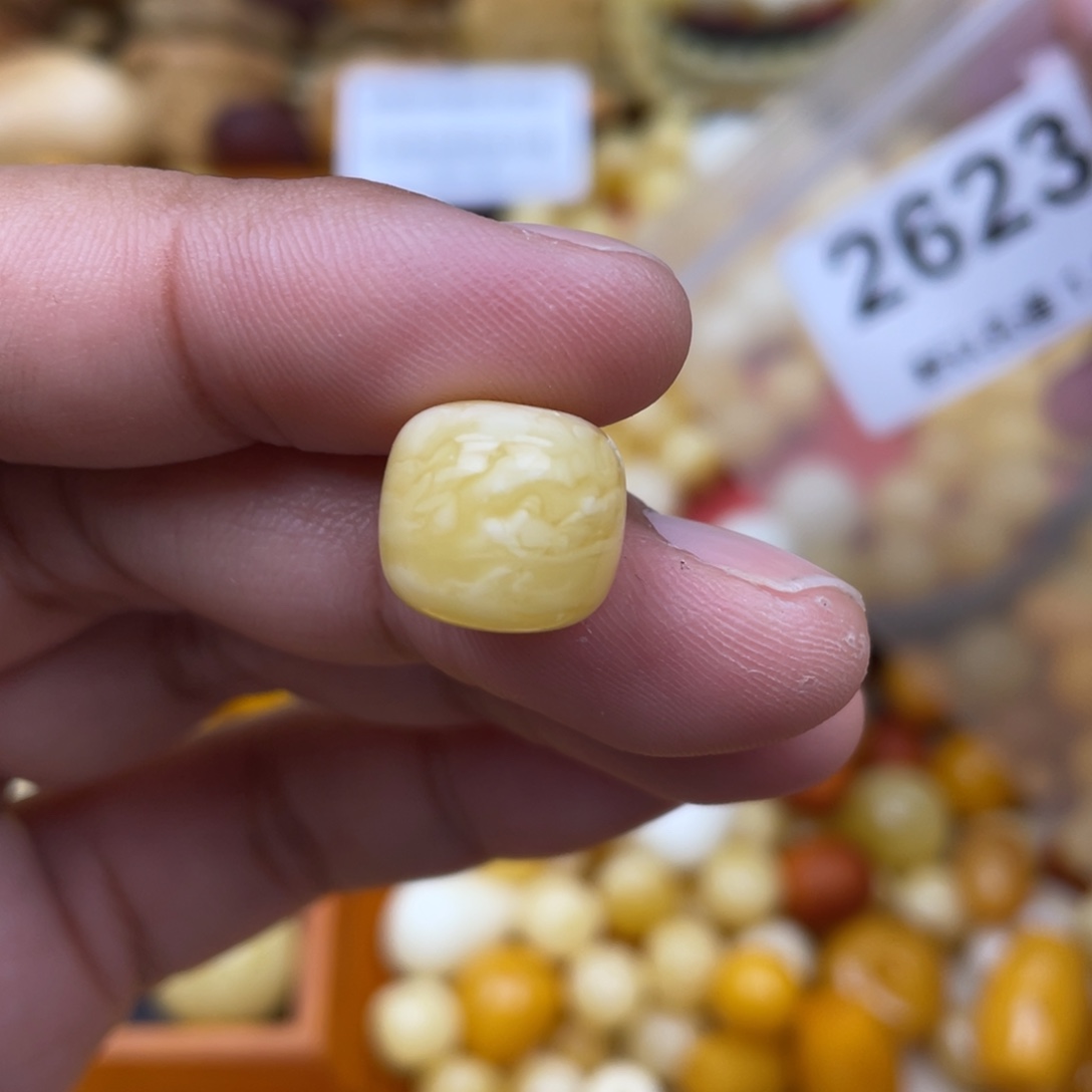 琥珀珠宝奇石未镶嵌12.7 浓蜡虎皮