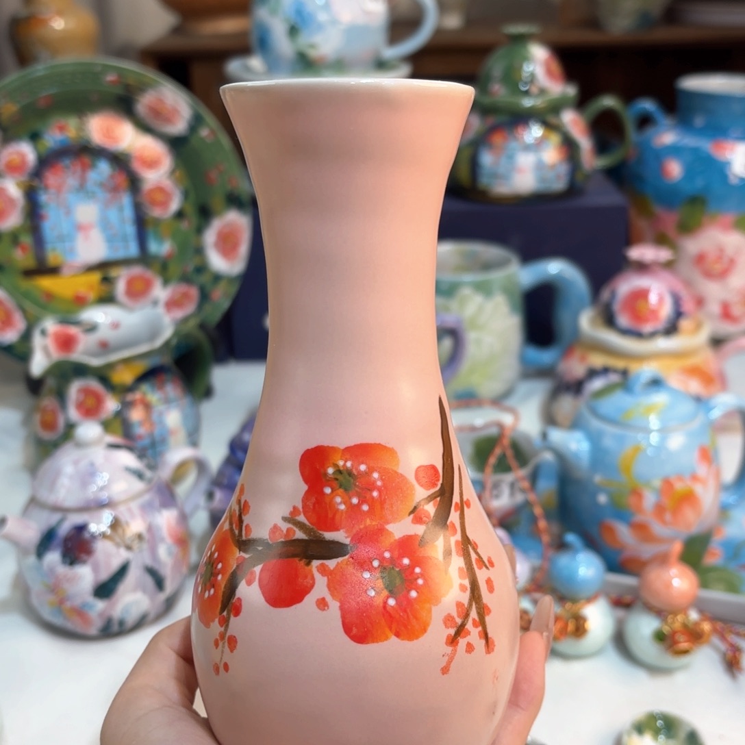 景德镇手绘高温釉下彩陶瓷茶具
