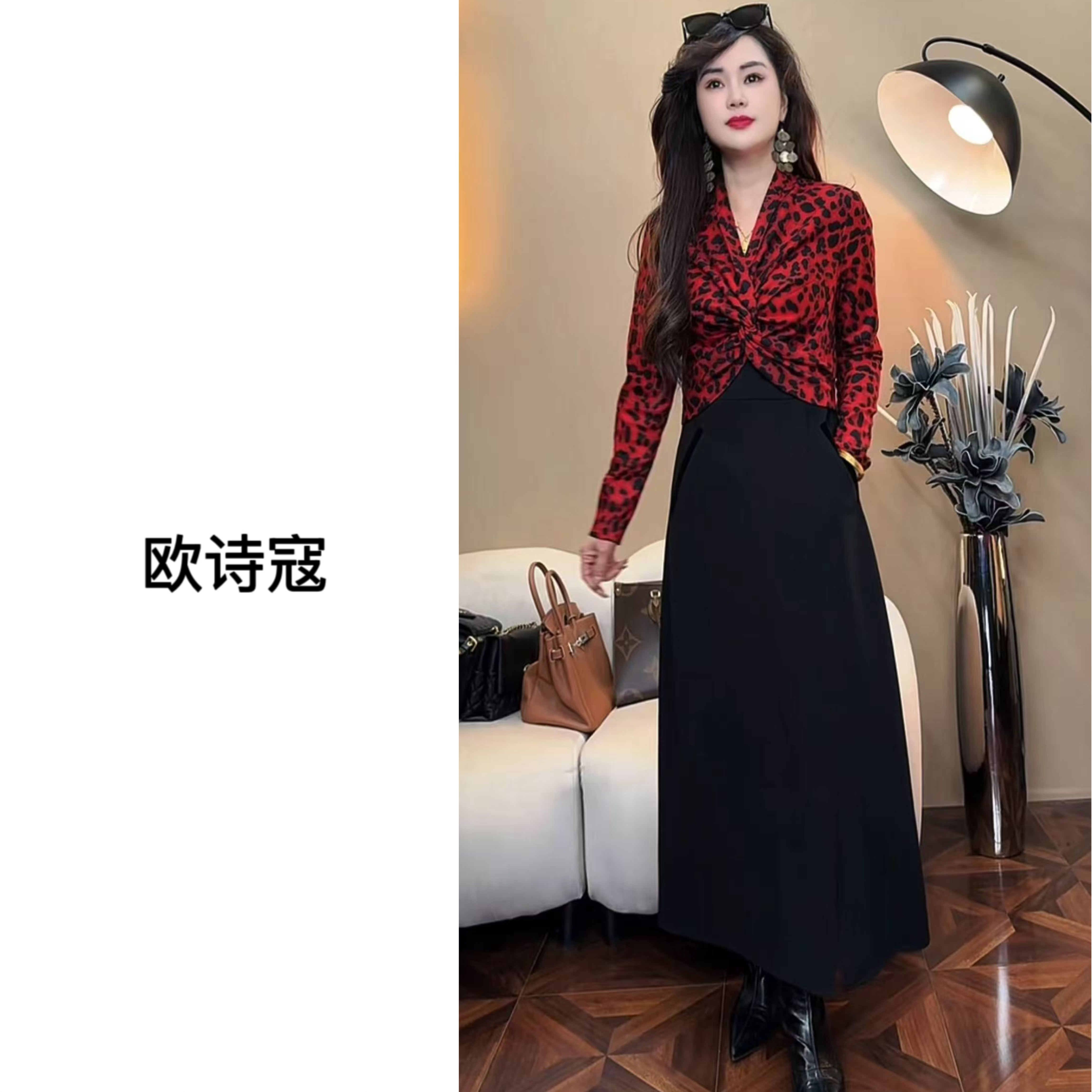 3262秋冬加棉连衣裙