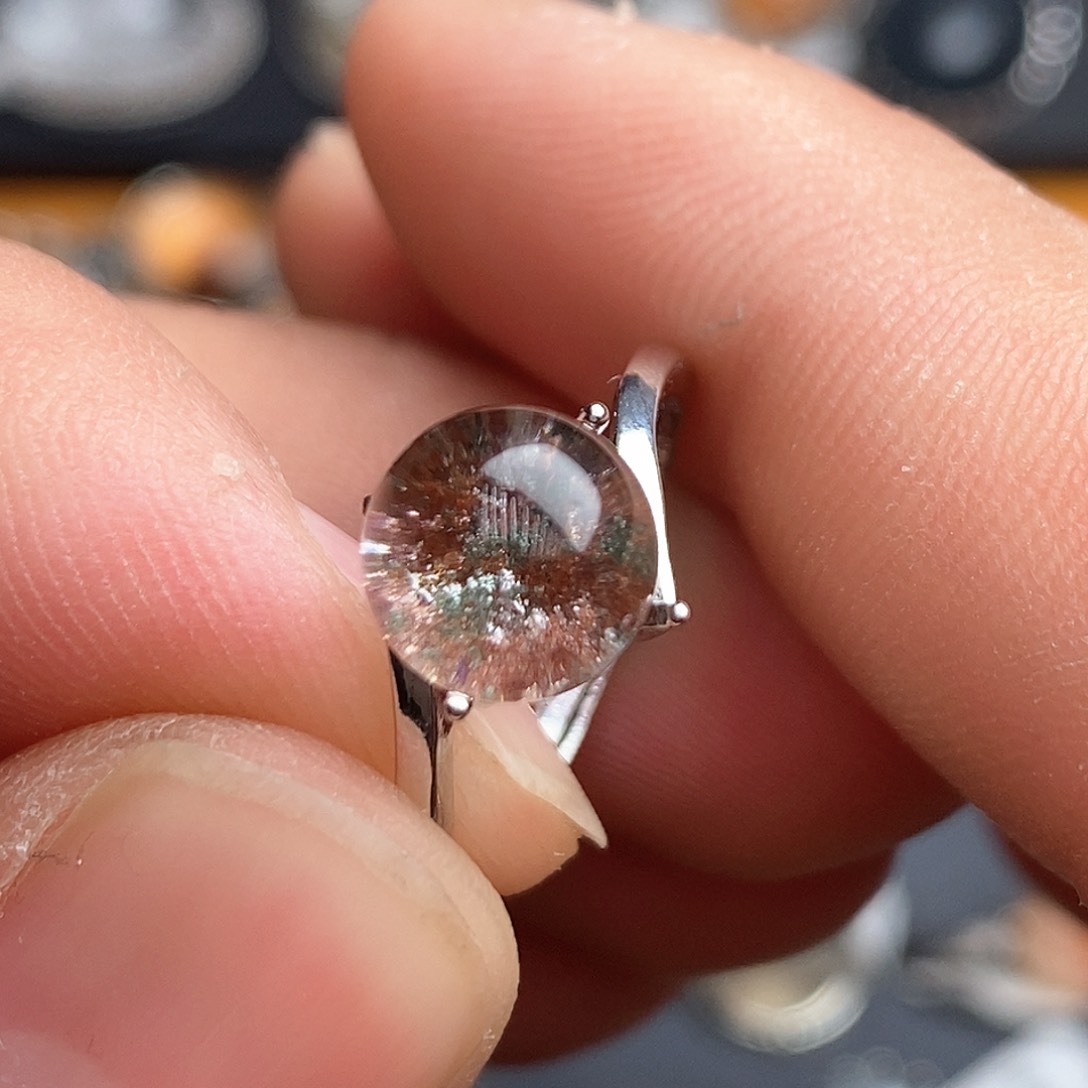 水晶戒指银S925镶嵌111111111