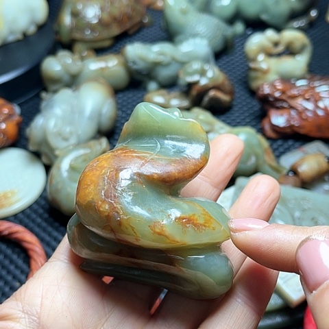 白玉菩提吊坠摆件