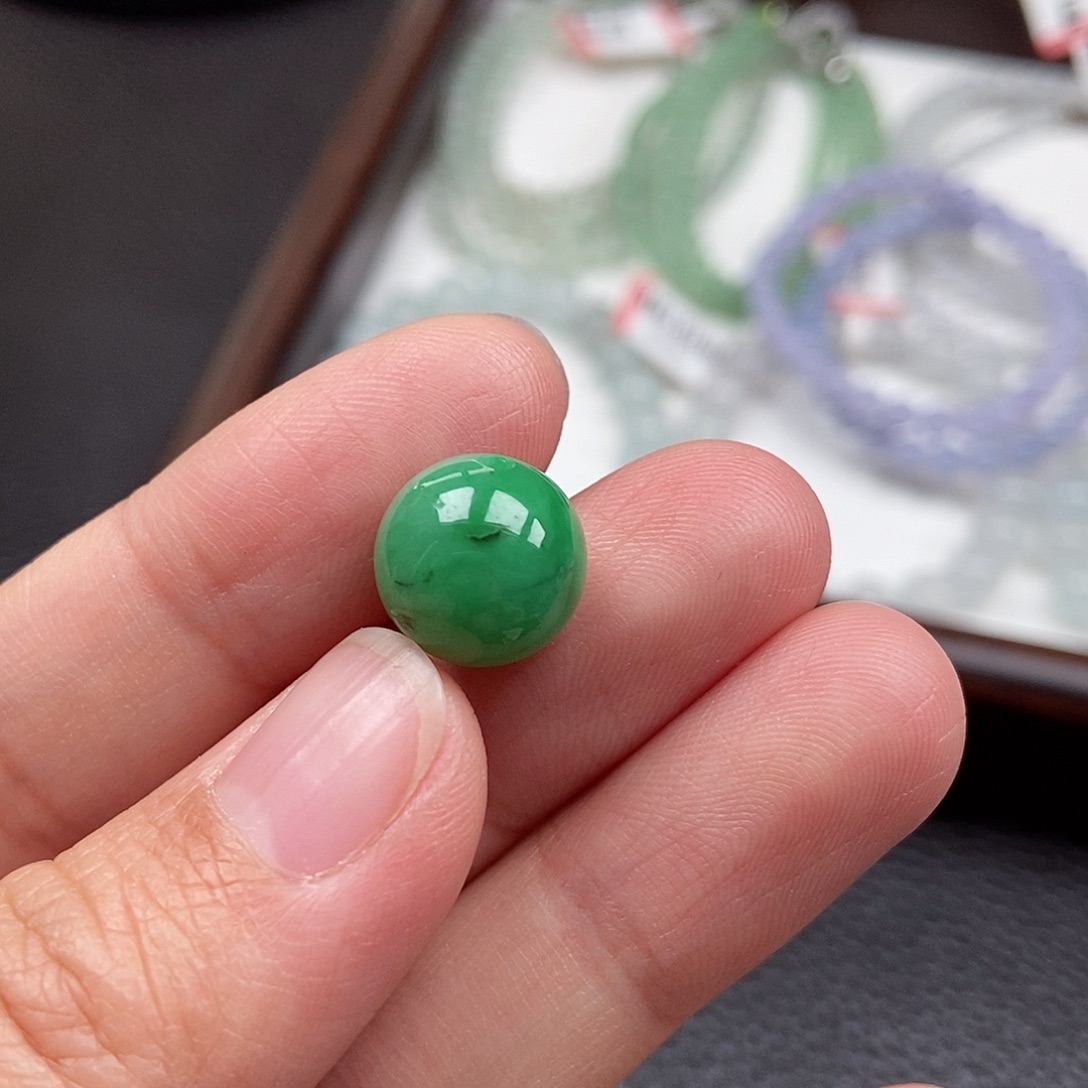 翡翠未镶嵌手串卡12有纹