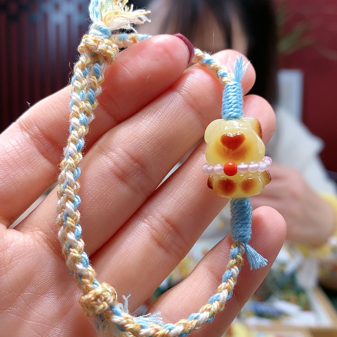 琥珀手链未镶嵌手绳