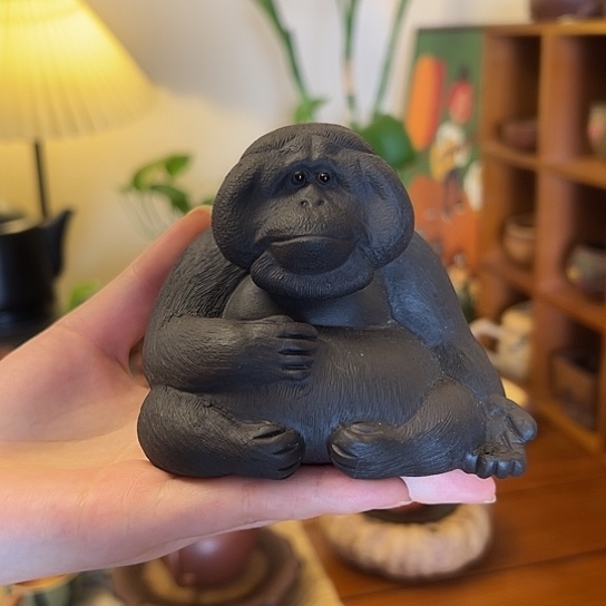 紫砂茶宠黑猩猩黑金刚