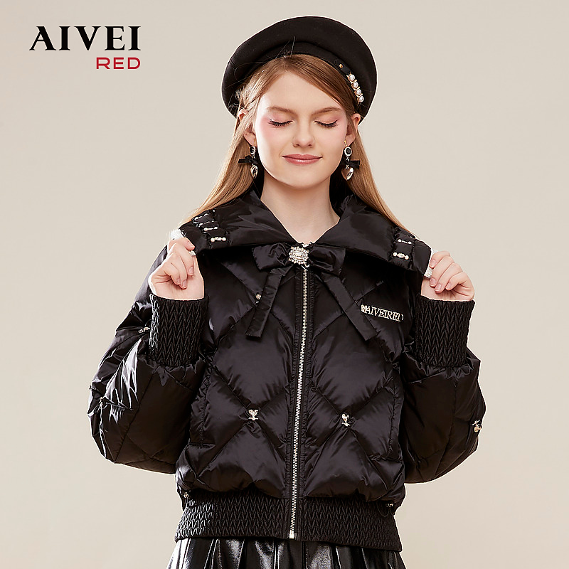 【陈大可专属】AIVEI艾薇冬季减龄小个子菱格面包羽绒服Q0660153