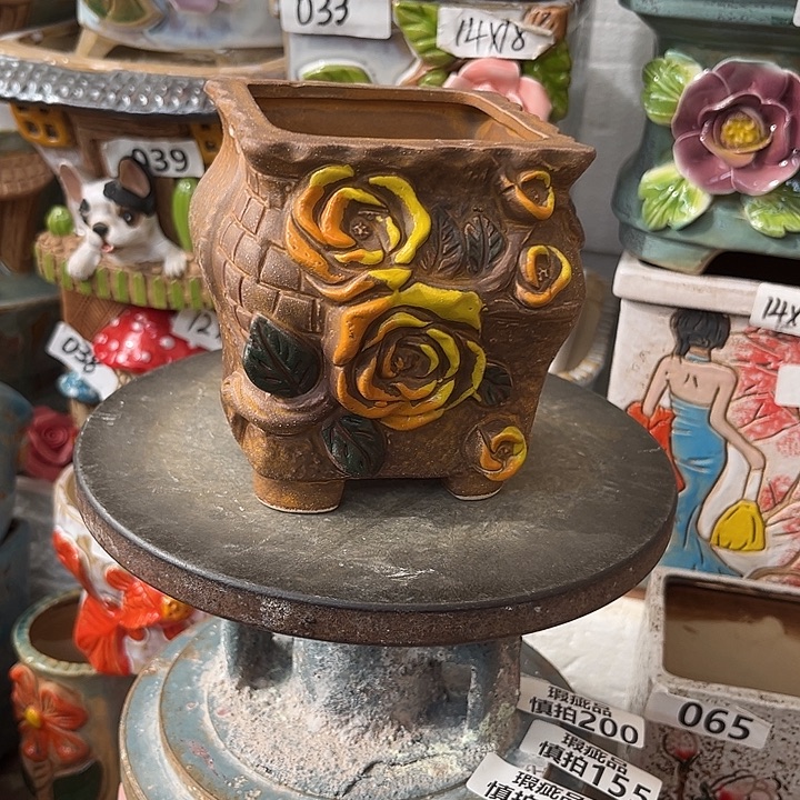 粗陶材质多肉花盆