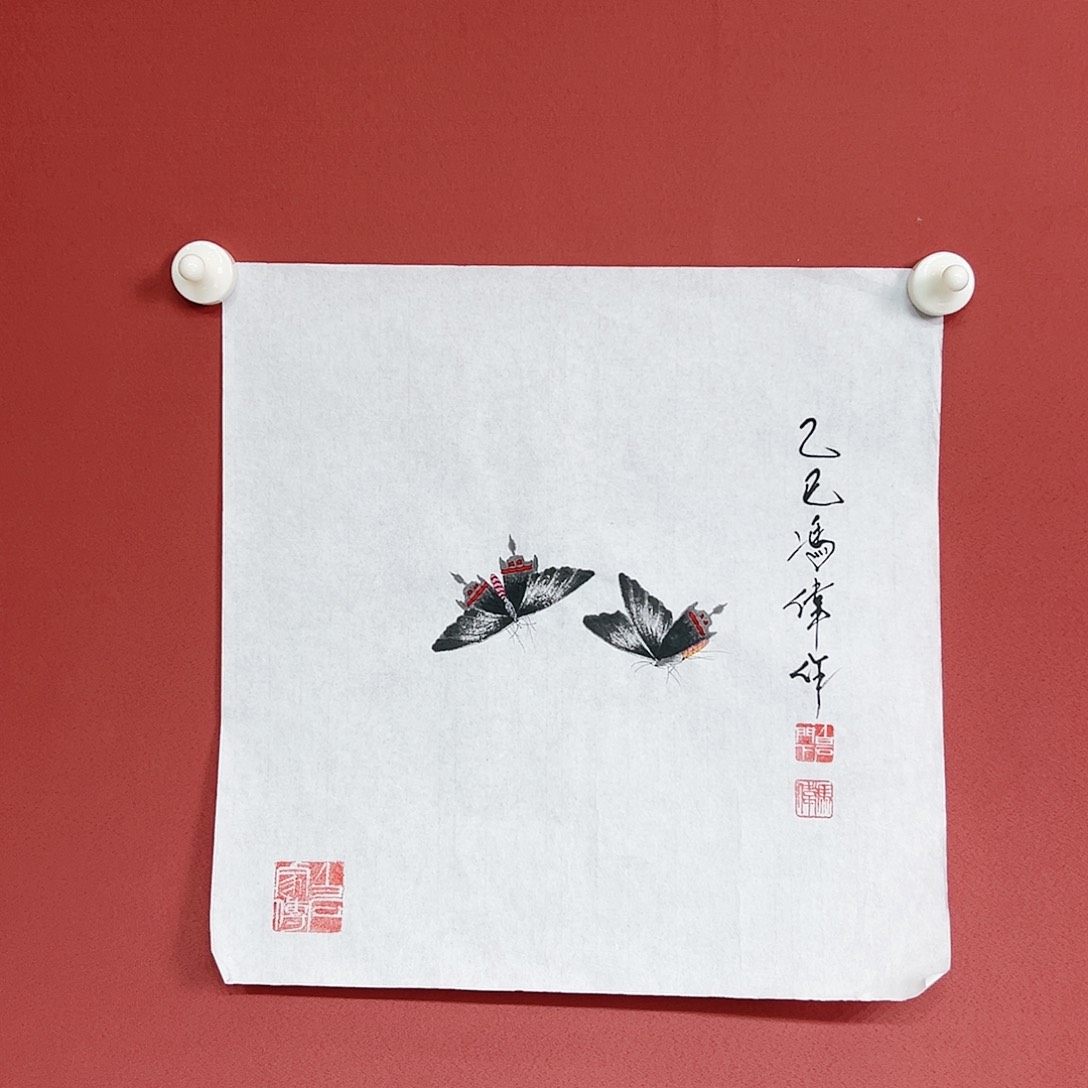 国画冯伟老师亲笔手绘国画作品慧