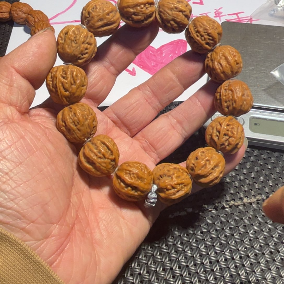 乄***客手串文玩核桃京八棱18