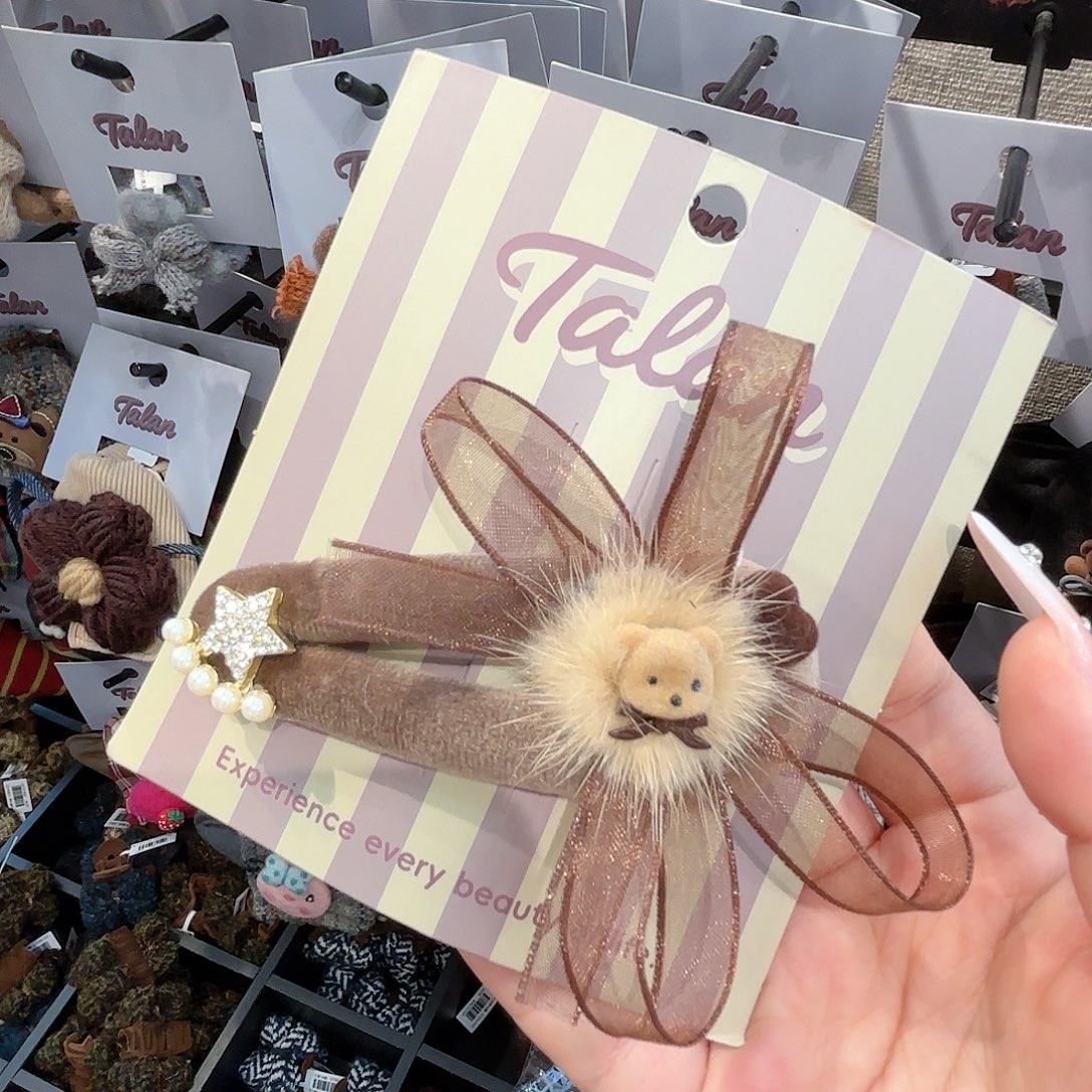 皮质铁合金发饰发夹