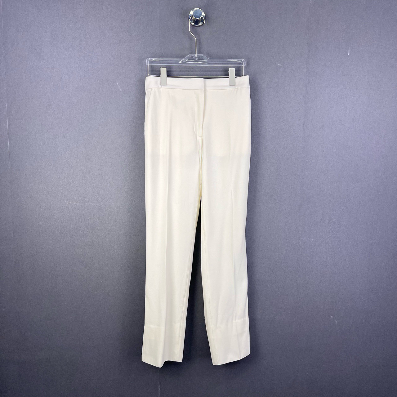 未使用 BURBERRY/博柏利 44码/白色侧边亮条直筒裤/11811047