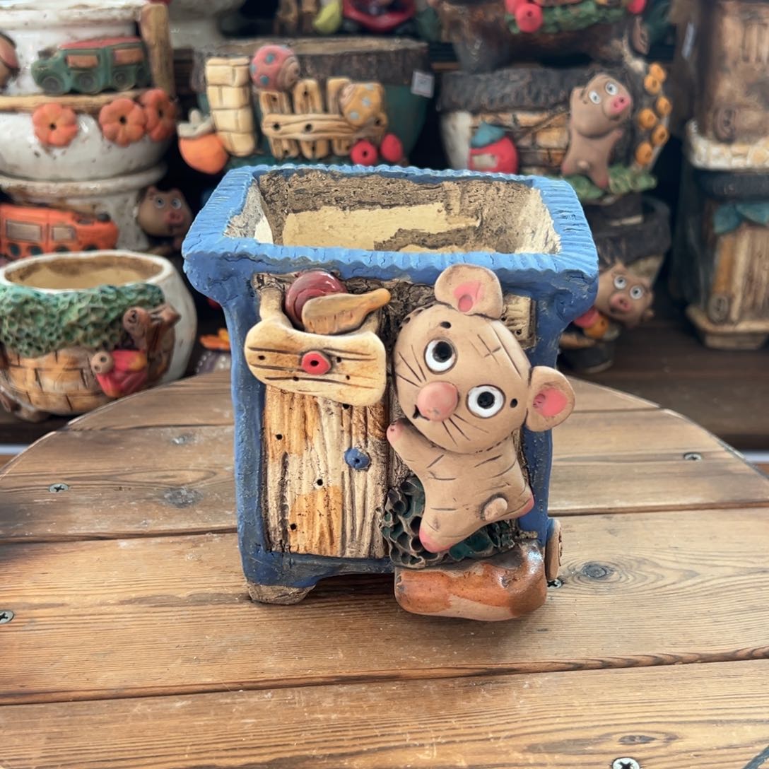 红陶嘻哈多肉花盆